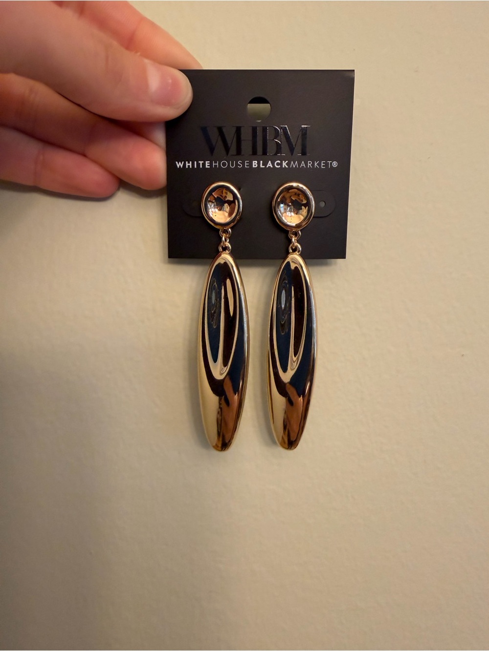 Chunky Gold Sculptural Statement Drop Earrings from WHBM